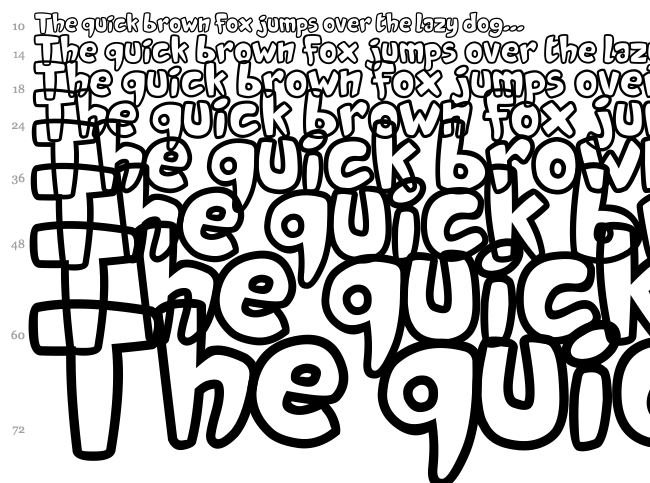 Candy Shop font waterfall